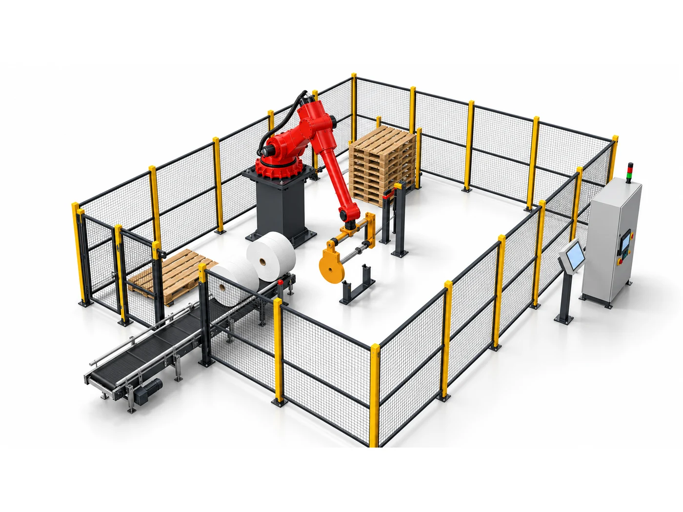 Pallettizzatore robotizzato per bobine
